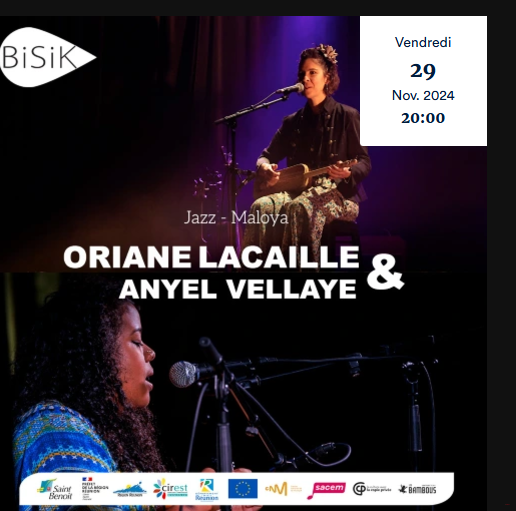 Oriane Lacaille et Anyel Vellaye au Bisik