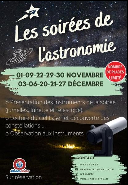 Soirées astronomie avec Makes Astro